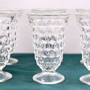 6 Vintage Fostoria American Ice Tea Goblets - no chips.